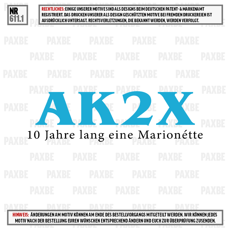 10 JAHRE LANG EINE MARIONETTE 611.1 Werbung, Plakat, Text