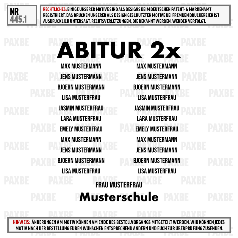 Mustermann, Musterfrau, Musterschule, Abitur, Schule, Abitur, Schule, Musterschule, Musterfrau, Musterfrau