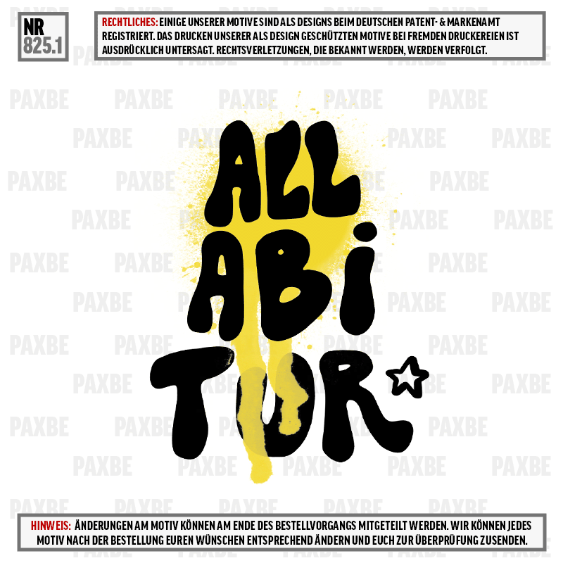 IT WILL ALL BE ABITUR 825.1 IT WILL ALL BE ABITUR 825.1