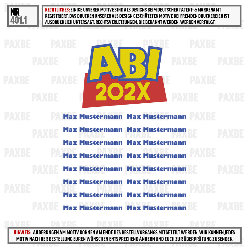 Logo, AB 20X, Banner, Child count placeholder, Max Mustermann, logo, text, graphic, merchandise, poster