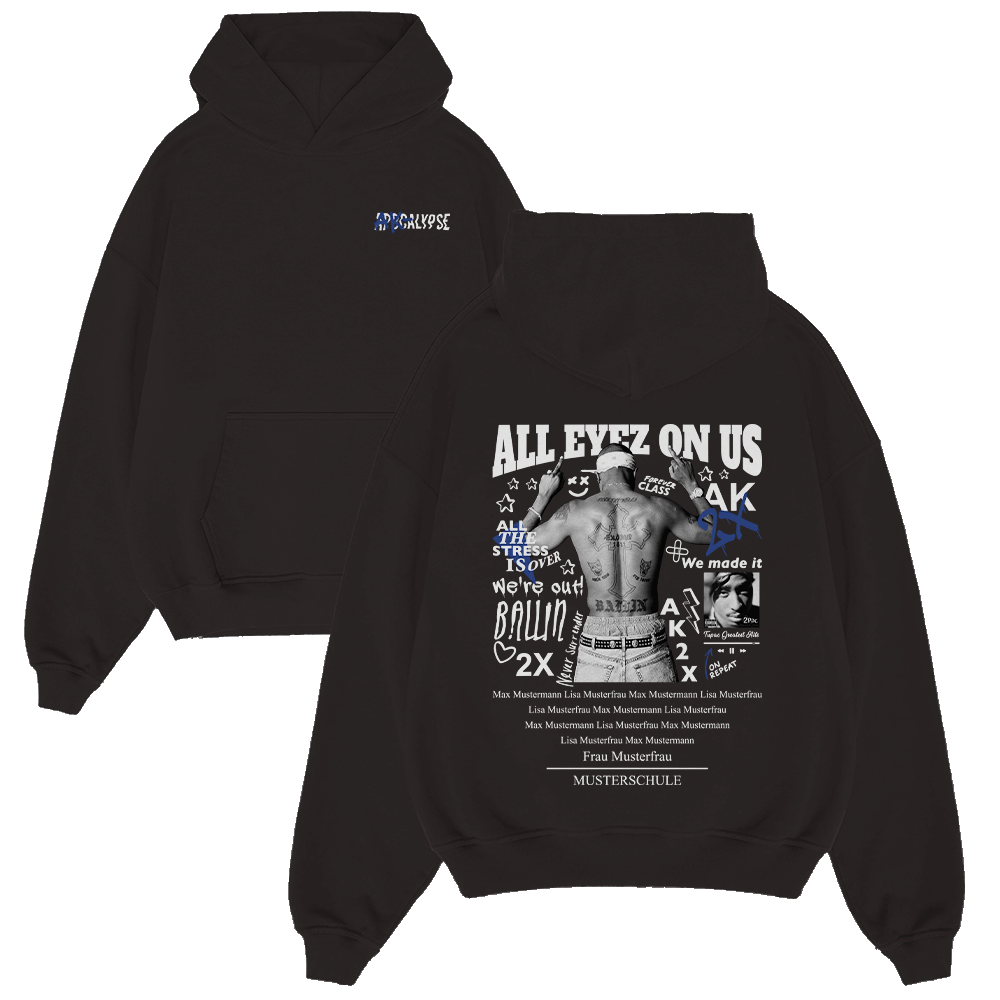 ALL EYEZ ON US TUPAC BALLIN 7.10 Strickwaren, Pullover, Sweatshirt, Kapuzenpulli, Kapuze, Strickwaren, Pullover, Sweatshirt, Kapuzenpulli, Kapuze