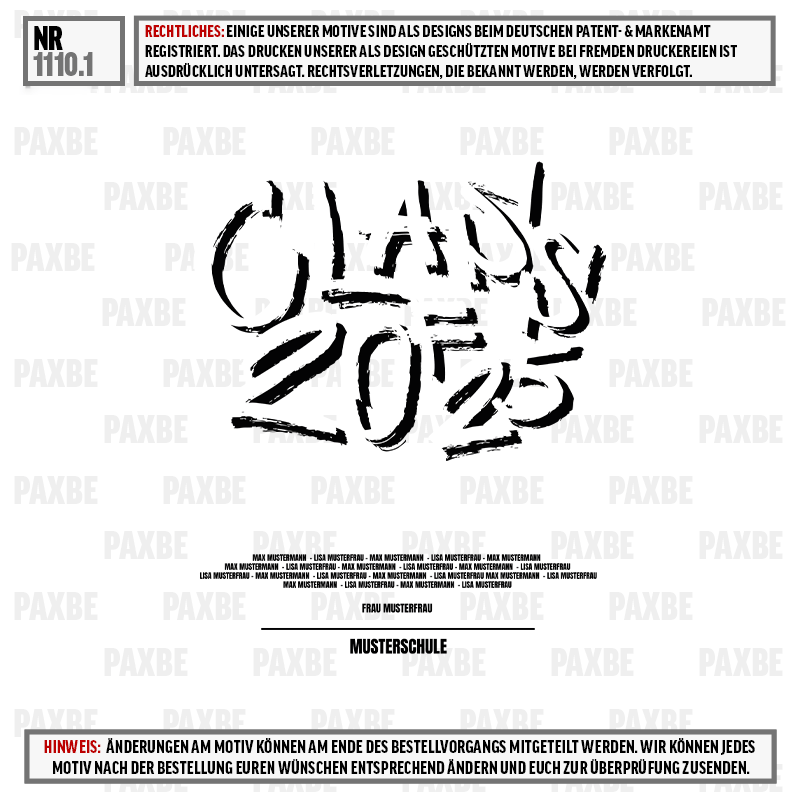 AK CLASS OF 1110.1 Text, Werbung