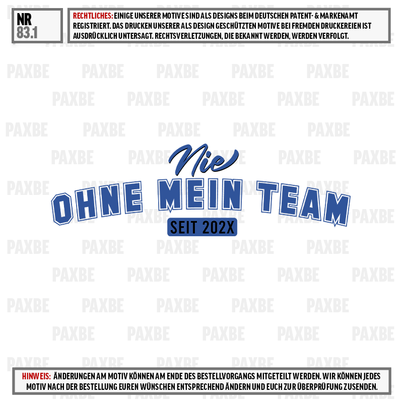 T-Shirt, Coole Schrift, Team Spruch, Seit 202X, Motiv Druck, T-Shirt, Teamshirt, Ohne mein Team, Seit 202X, Sport-Top