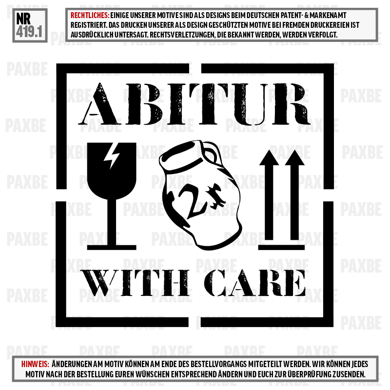 ABITUR WITH CARE 419.1 ABITUR WITH CARE 419.1