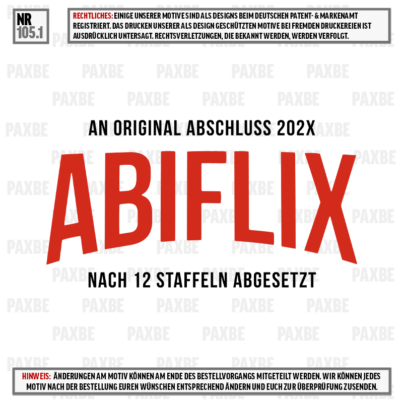 AN ORIGINAL ABSCHLUSS ABIFLIX 105.1 AN ORIGINAL ABSCHLUSS ABIFLIX 105.1