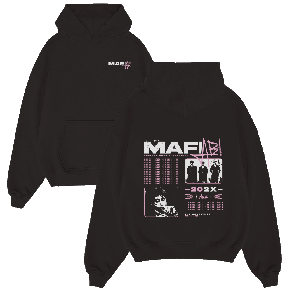 hoodie, schwarz, grafik, pocket?, kapuze, hoodie, schwarz, grafik, druck, oversized