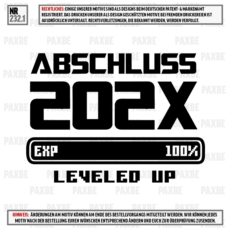ABSCHLUSS LEVELED UP 232.1 ABSCHLUSS LEVELED UP 232.1