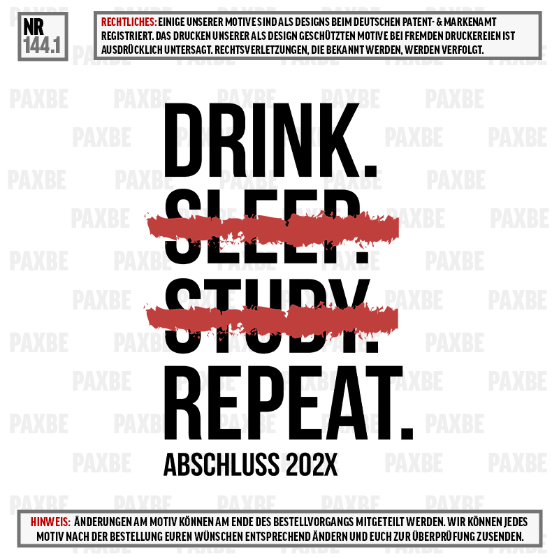 DRINK SLEEP STUDY REAPEAT 144.1