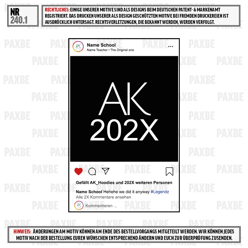 hoodie, AK Hoodie, schwarz, Logo, 202X, Hoodie, Logo, AK, 202X, Schwarz