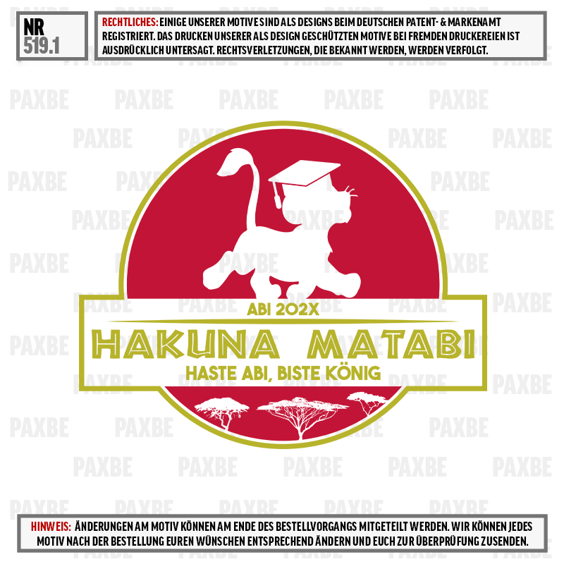 HAKUNA MATABI HASTE ABI BISTE KÖNIG 519.1 Werbung, Plakat, Werbung, Plakat