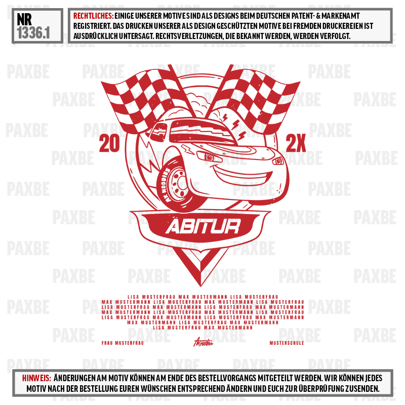 Rennwagen, Cartoonesches Auto, Rennsymbol, Räder, 2x20, Auto, Design, Rennwagen, Schnell, Motiv