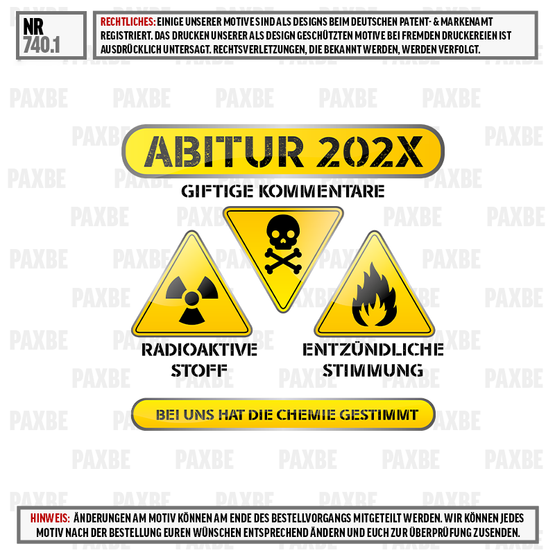 gefährlich, radioaktiv, explosiv, chemisch, Warnung, radioaktives-stoff, entzuendliche-stimmung, giftige-kommentare, abitur-202X, chemie-motiv