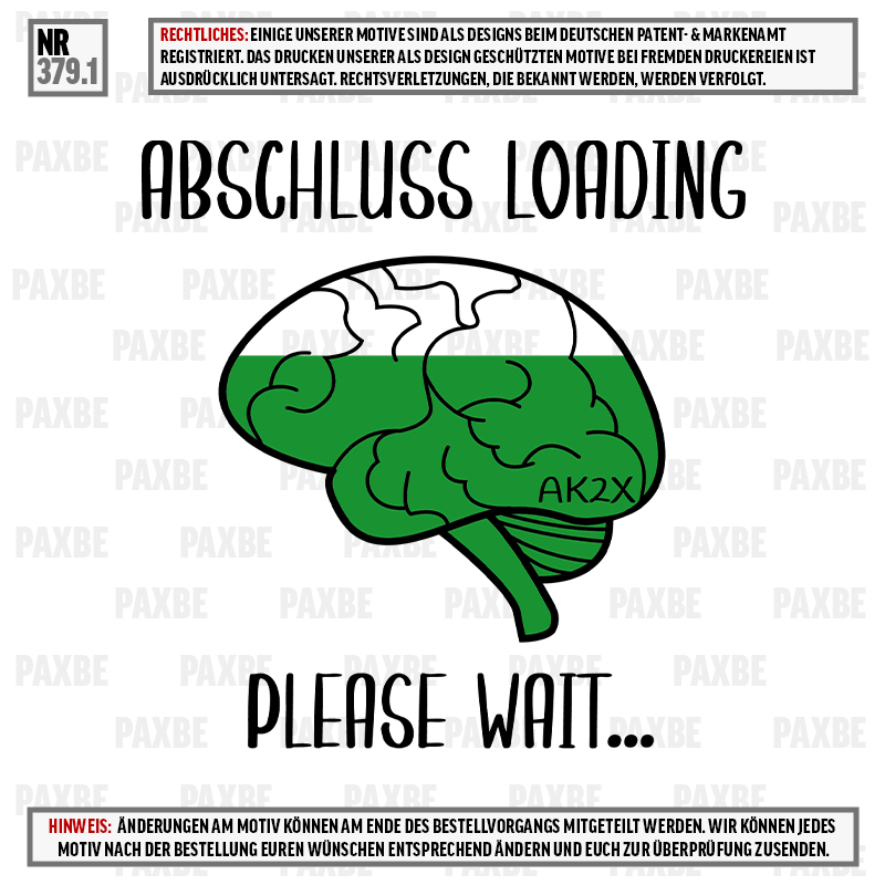 ABSCHLUSS LOADING PLEASE WAIT 379.1 Werbung, Plakat