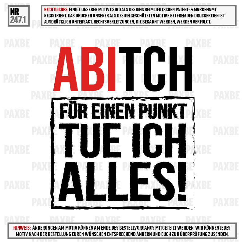 ABITCH FÜR EINEN PUNKT TUE ICH ALLES 247.1 ABITCH FÜR EINEN PUNKT TUE ICH ALLES 247.1