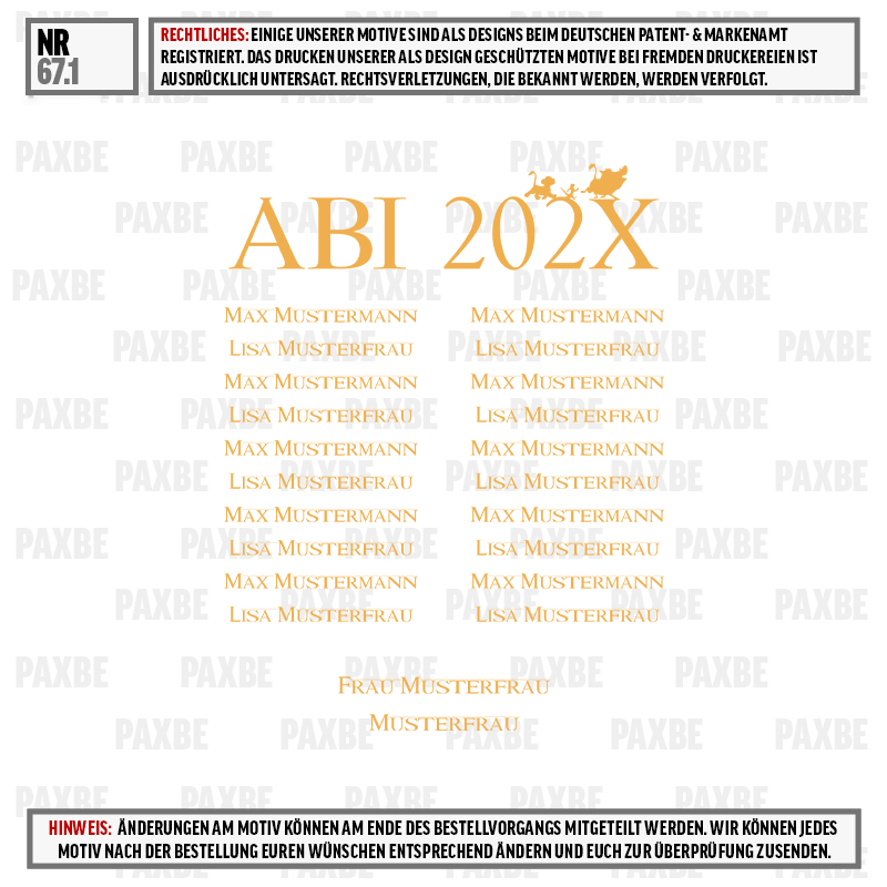 braun, ab 202x, zentrierter schriftzug, musterfrau, ---, Tischtuch, Muster, Monogramm, Orangene, Text