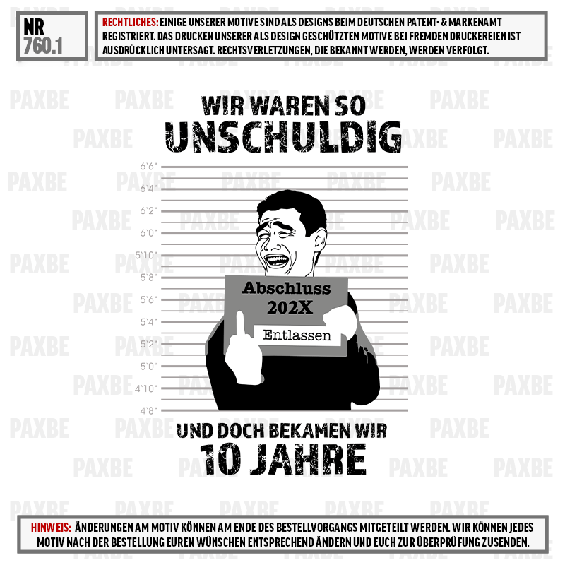 meme, Mugshot, Humor, 10 Jahre, Abschluss202x, meme, mugshot, humor, graduation, freundschaftlicher scherz