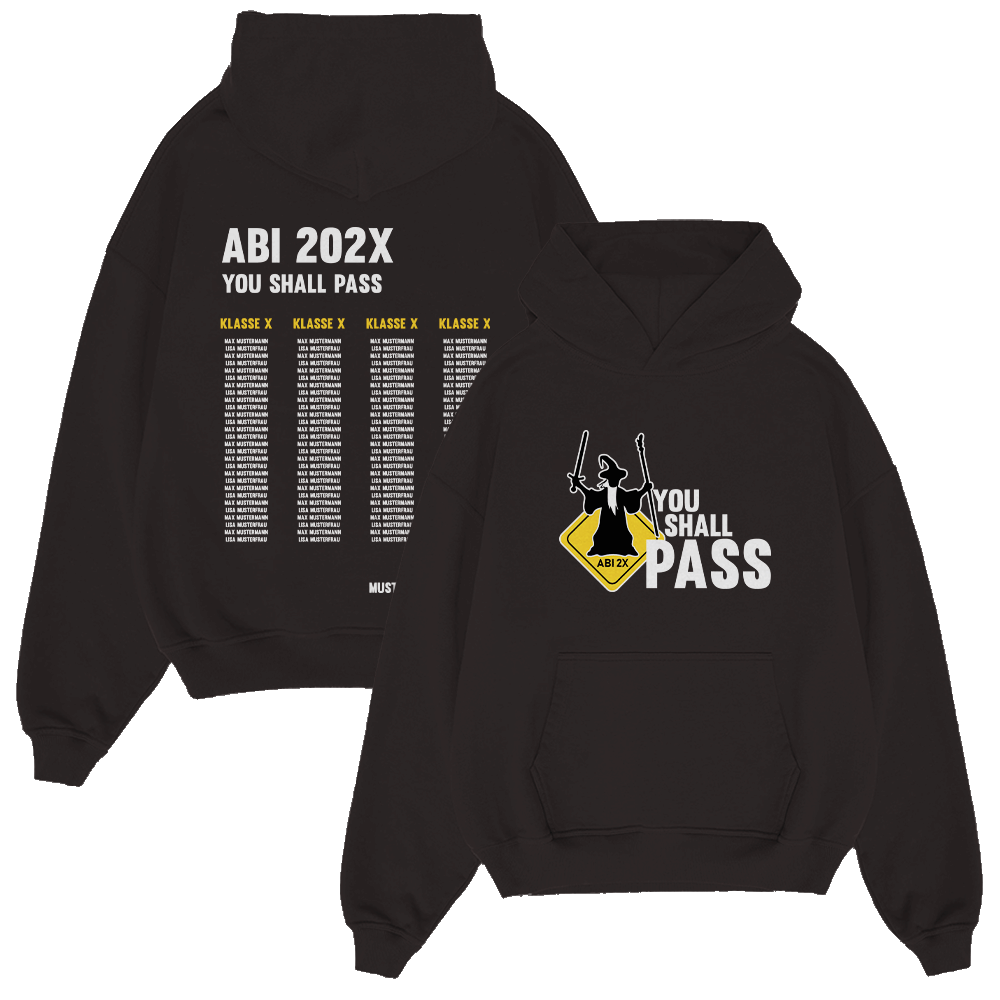 YOU SHALL PASS ABI 1016.1 Kapuzenpulli, Strickwaren, Pullover, Sweatshirt, Kapuze, Bekleidung, Strickwaren, Pullover, Sweatshirt, Kapuzenpulli