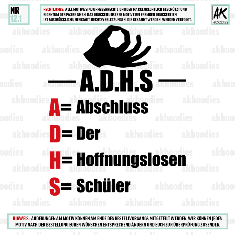 ADHS ABSCHLUSS DER HOFFNUNGSLOSEN SCHÜLER 12.1