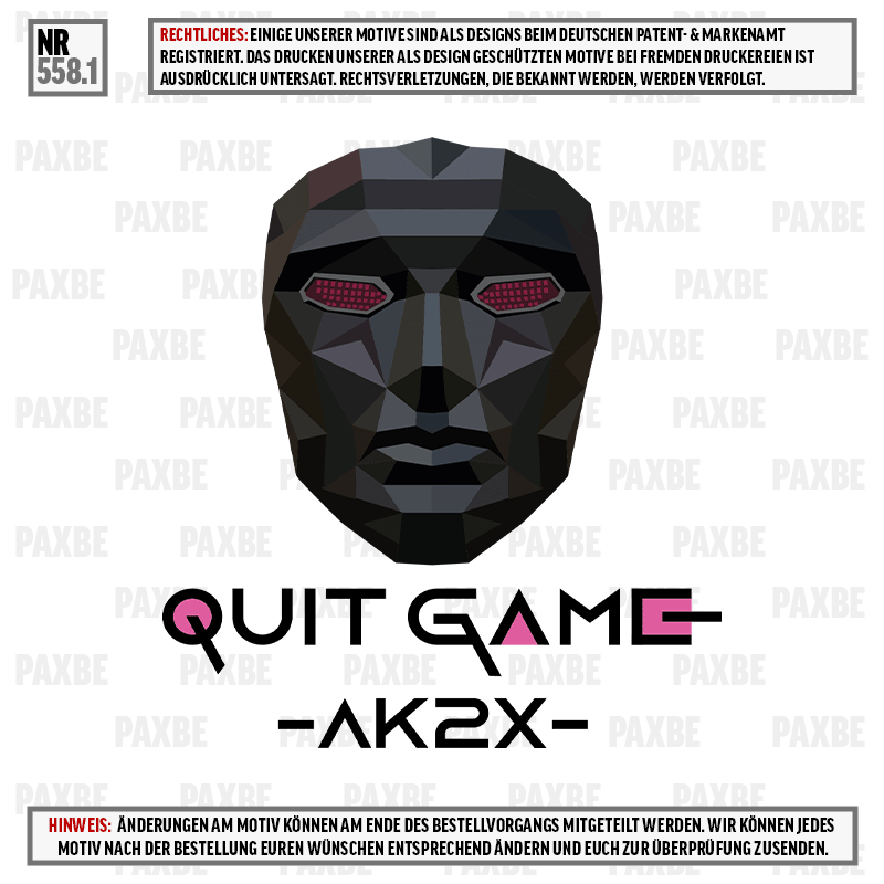 Quit Game Maske 558.1